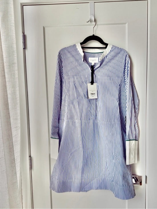 Pomander Place Dresses & Skirts - Pomander Place Blue and White Striped Long Sleeve Dress, NWT